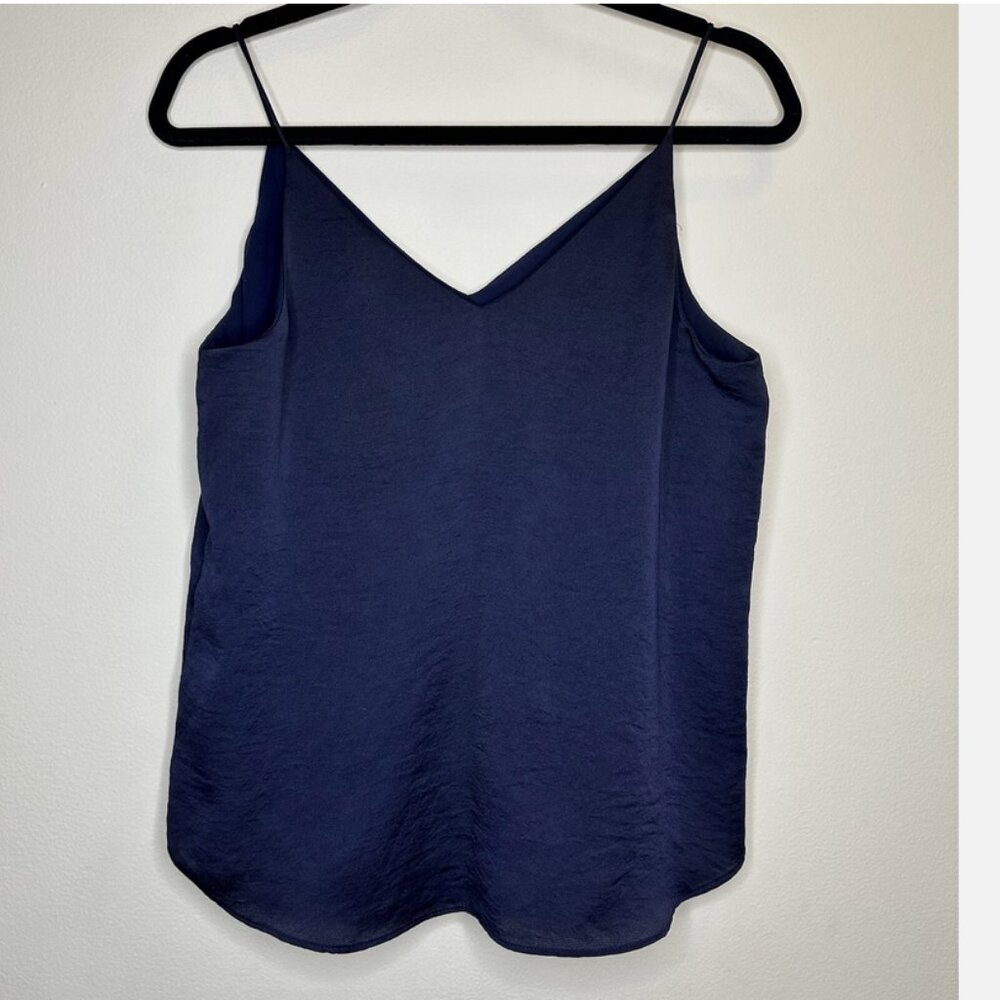 Express Dark Blue Floral Embroidered Strappy Top Tank - Picture 2 of 4